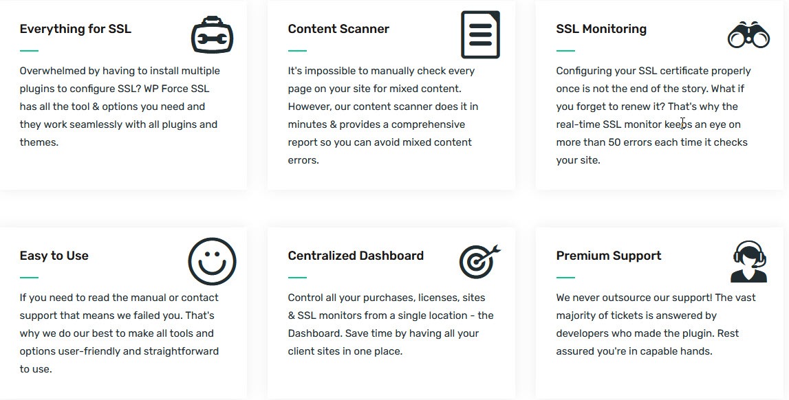 WP Force SSL Features