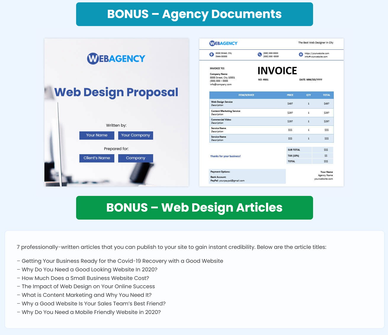 web agency vol 6 bonus