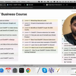 ChatGPT Business Course lessons list