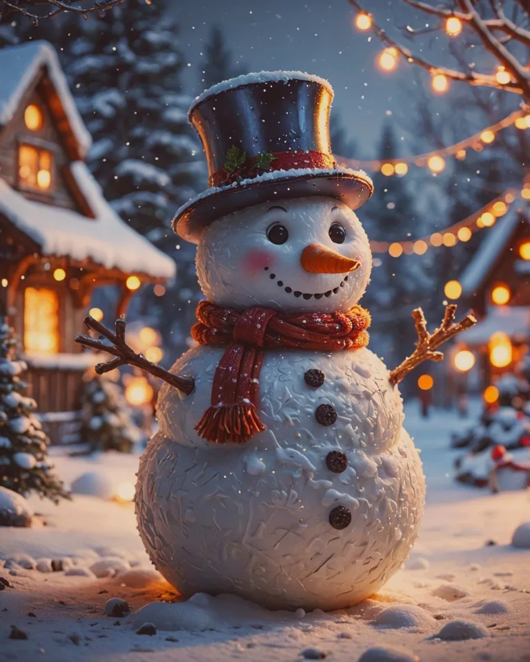 ai generated, christmas, snowman