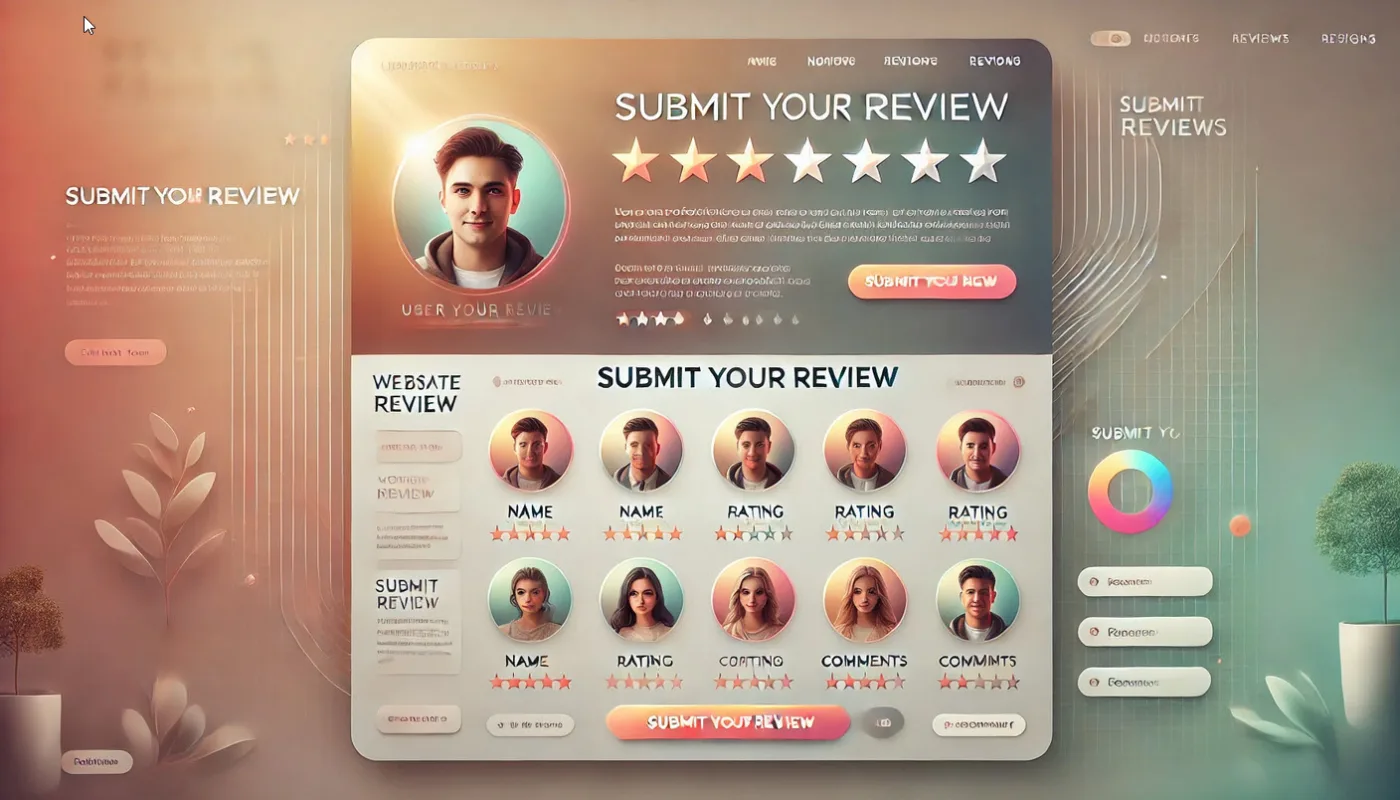 Submit your review page with ratings and profiles.